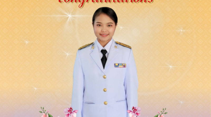 ขอแสดงความยินดีกับนางสาวโมทนา วงศ์เมืองจันทร์ ครูกลุ่มสาระการเรียนรู้ภาษาไทย เนื่องในโอกาสได้รับวิทยฐานะ ครูชำนาญการ